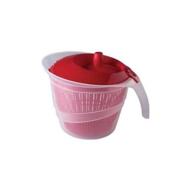 Imagem de Secador de saladas 2,8l plasutil (vermelho) - PLASÚTIL