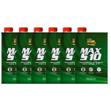 Imagem de Kit 6 Aditivos Diesel Bardahl Max S10 500ml Limpeza Injetores Performa
