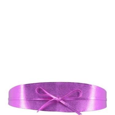 Imagem de Cinto Faixa Talyra de Couro Metalizado Bauarte-Feminino