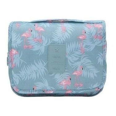 Imagem de Necessaire Em Nylon Organizadora Higiene Para Viagem Cor:Flamingo - Ge