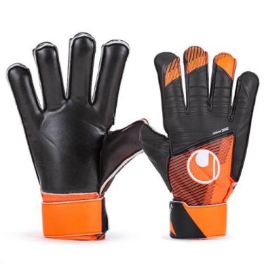 Imagem de Luva de Goleiro Uhlsport Starter Resist+ Preto e Laranja - Adulto, 9, 
