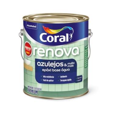 Imagem de Esmalte Renova Epóxi Base Água Brilhante Branco Neve 3,6L Coral