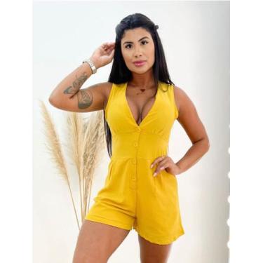 Imagem de Macaquinho - Andreza basilio moda feminina, P, Amarelo