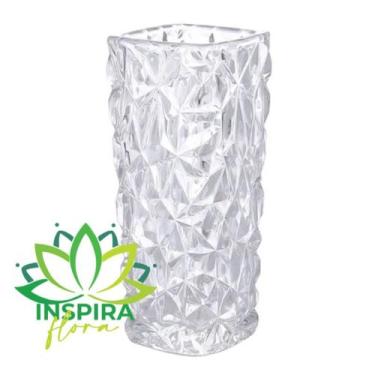 Imagem de Vaso Vidro Para Flores E Decoração Arranjo Importado Diamond - Inspira