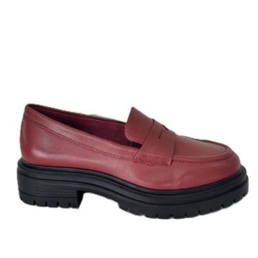 Imagem de Mocassim tratorado bottero couro, Vermelho, 34