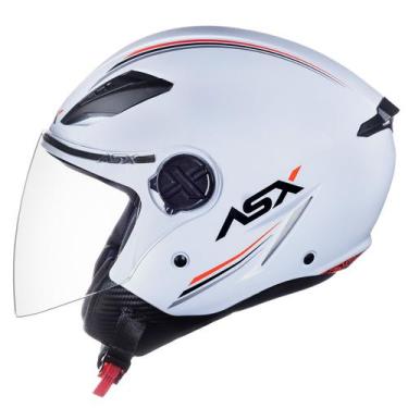 Imagem de Capacete Moto Open Asx City Air Solid Brilho Branco, 60