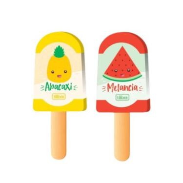 Imagem de Borracha FoFa Picolé com Cheirinho de Fruta Tilibra - Unidade/Kit, ABA