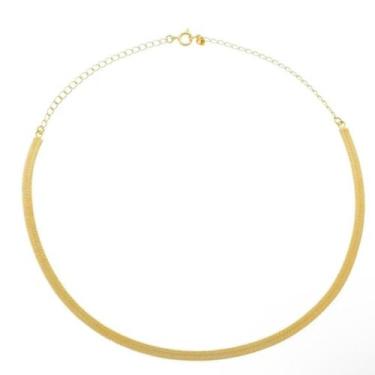 Imagem de Colar choker fita, banhado a ouro 18k - Della Fiori Semijoias