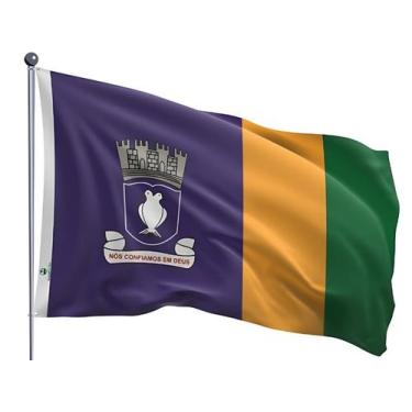 Imagem de Bandeira do Município de Lauro de Freitas Uma Face Estampada Tamanho 9