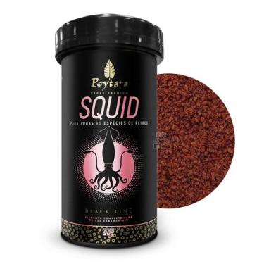 Imagem de Ração Squid Poytara Black Line Crisps M Peixes Aquários 90gr