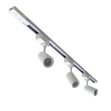Imagem de Kit Trilho Eletrificado 1 Metro Com 3 Spots LED 7w 4000K Branco Neutro