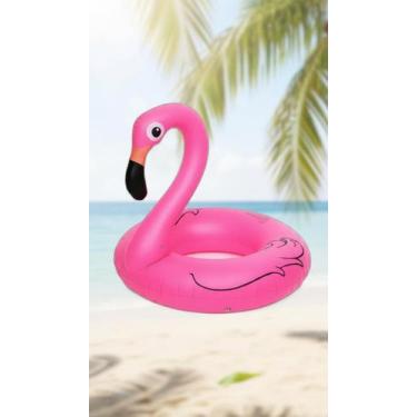Imagem de Boia Inflável Flamingo Grande 120cm Adulto - Congratulations Store