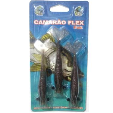 Imagem de Isca Camarão Artificial Flex de 10cm - embalagem c/ 3 iscas, 3