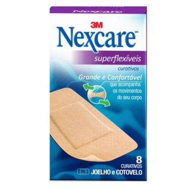 Imagem de Curativo Nexcare 3M Superflexíveis Joelhos e Cotovelos com 8