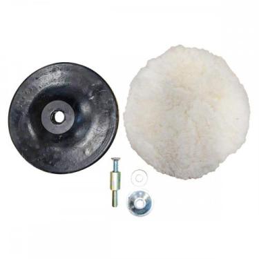 Imagem de Adaptador Haste/Flange Com Disco Borracha E Boina Mil Kits - M2