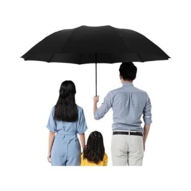 Imagem de Guarda-chuva Dobrável Extra Grande De 130cm À Prova De Vento, Resisten