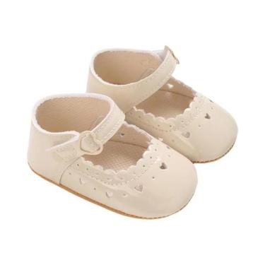 Imagem de Sapatos Mary Jane Para Bebês Meninas, Cor Sólida, Sola De Borracha Mac