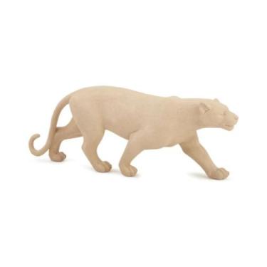 Imagem de Enfeite Decorativo Estatua Leopardo Bege Mart Sala