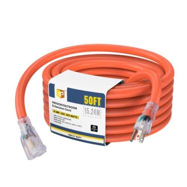 Imagem de Cabo de extensão EP 15m Lighted Outdoor 10/3 SJTW 15A 125V UL