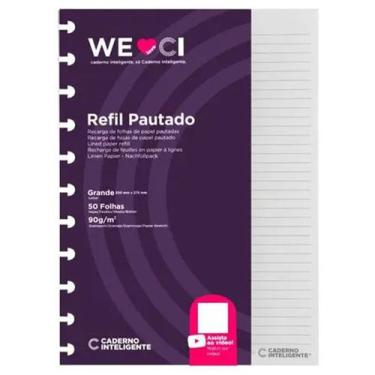 Imagem de Caderno Inteligente Refil Grande Pautado 90g c/ 50 folhas