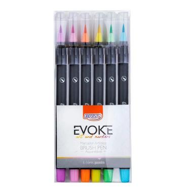 Imagem de Caneta Brush Pen BRW Tom Pastel com Ponta Flexível para Lettering e Caligrafia Estojo com 1 Unidade