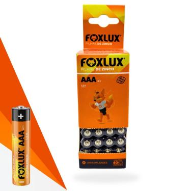 Imagem de Pilha de Zinco Foxlux R03 AAA 1,5V 40 Unidades