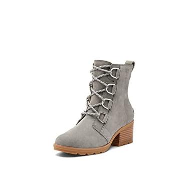 Imagem de SOREL Bota feminina de renda Cate — Bota de chuva de couro impermeável, Pedreira, Goma 2, 7