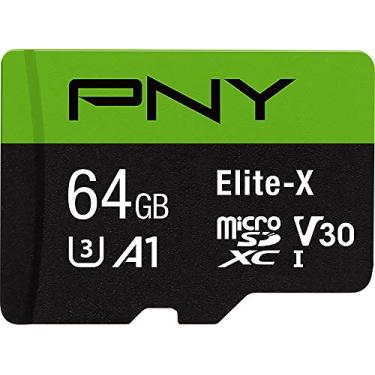 Imagem de PNY Cartão de memória P-SDU64GU3100EX-GE 64GB Elite-X Classe 10 U3 V30 MicroSDXC Flash