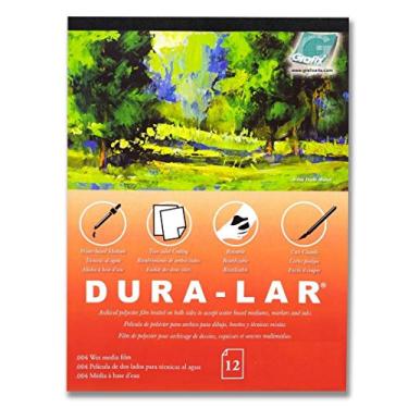 Imagem de Grafix Película Dura-Lar 0 cm, mídia úmida ultra clara 23 x 30 cm, filme plástico revestido para aceitar meios à base de água. Ideal para aquarela, composição de pintura, como superfície de pintura,