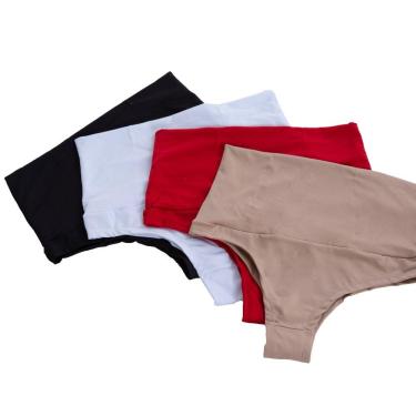 Imagem de Kit com 4 Calcinhas Segura Cintura Cós Alto | Kit 4un.  5167