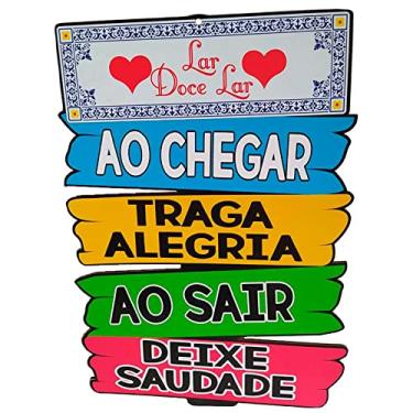 Imagem de Placa Casa e Decoração de Parede Madeira - Lar Doce Lar