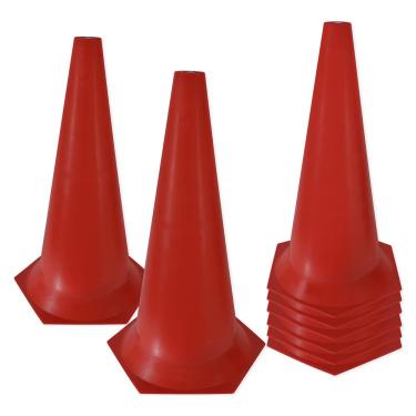 Imagem de Cone de Marcação de Plástico Muvin – 50cm – Kit com 8 - Treino Funcional – Agilidade – Treinamento – Circuitos – Desempenho – Fortalecimento - Resistente – Futebol – Basquete – Voleibol – Handebol