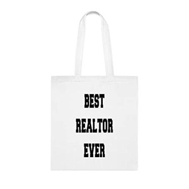 Imagem de Bestrealtor Tote bag, Best Bestrealtor Ever Bag, Bestrealtor presente, presente para Bestrealtor, bolsa de ombro Bestrealtor, bolsa de ombro Bestrealtor, bolsas reutilizáveis, ideia de de Natal, Branco