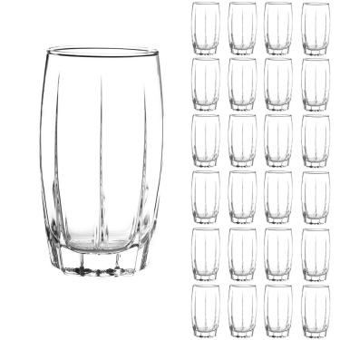 Imagem de kit 24 Copos De Vidro Long Drink 374ML Amadeus transparente