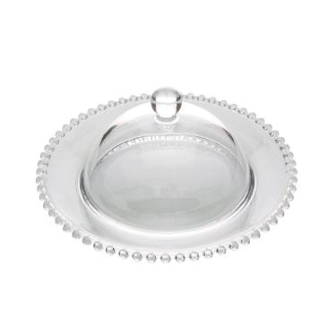 Imagem de Queijeira Cristal Clear Bolinha c/ Tampa Transparente 20x9cm