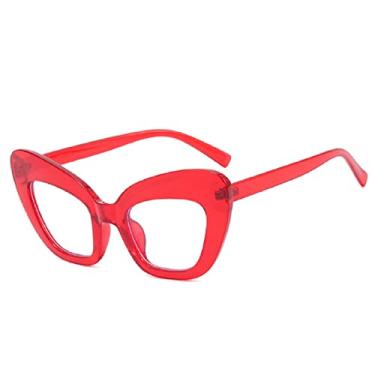 Imagem de Moda Vintage Olho de Gato Feminino Armação de Óculos Retro Designer Feminina Tendência Transparente, 10, China