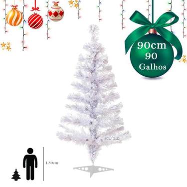 Árvore De Natal Branca 90 cm Importada
