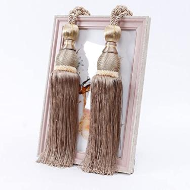 Imagem de Amarrações de cortina simples borla de cortina pendurada bola de ligação de corda acessórios de alça de cortina pendurada, T10, 2 PCS