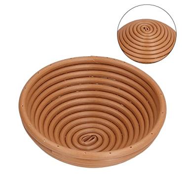 Imagem de Cesta para pão Banneton Cestas ovais para panificação e fermentação(round-brown)