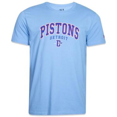 Imagem de Camiseta New Era Regular Nba Detroit Pistons Vintagemanga Curta Azul A
