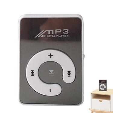 Imagem de música portátil 8 GB, Mini MP3 Player com suporte para cartão TF 8 GB, MP3 player portátil Sport Clip ultraleve, cabo USB e fones ouvido incluídos Shrigm