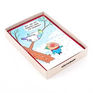 Imagem de Hallmark 1XPX1925 Shoebox Funny Boxed Holiday Cards, Snowbirds (16 cartões e 17 envelopes)