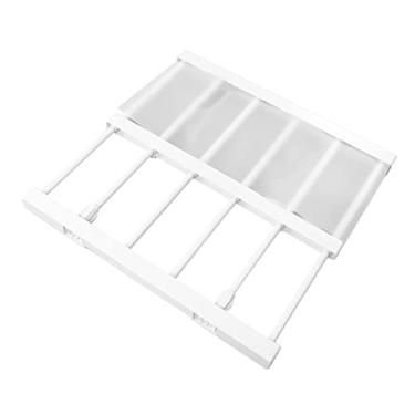 Imagem de Prateleira de Tensão do Armário, Prateleira de Haste de Puxar Comprimento Ajustável Sem Pregos Telescópico para Economia de Espaço para Armário (38‑55 cm/15‑21,7 pol. de comprimento)