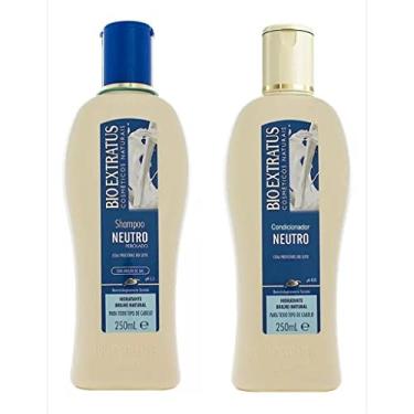 Imagem de kit 1 Shampoo 1 Condicionador Brilho Natural Neutro 250 ml Bio Ext