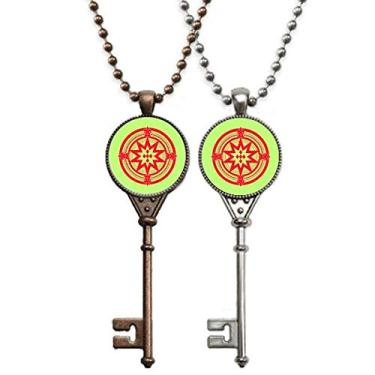 Imagem de OFFbb-USA Colar de chave com estampa sobrenatural de detonação, joia para decoração de casal