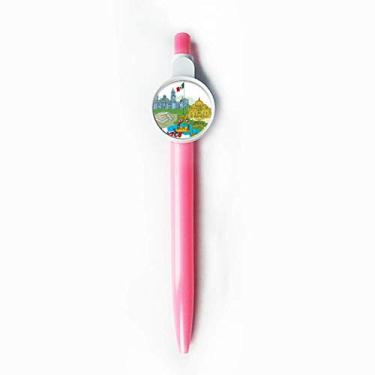 Imagem de Bandeira da cultura do México com pontos turísticos famosos grafite ponta esferográfica azul retrátil caneta escrita papelaria