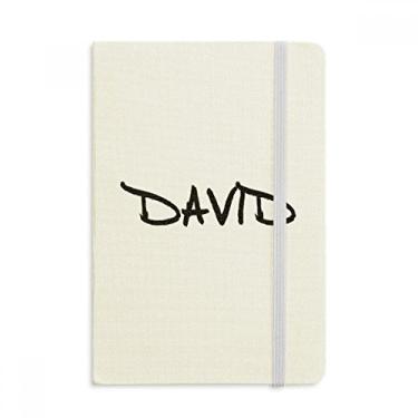 Imagem de Caderno de anotações especiais com o nome inglês DAVID oficial de tecido capa dura diário clássico