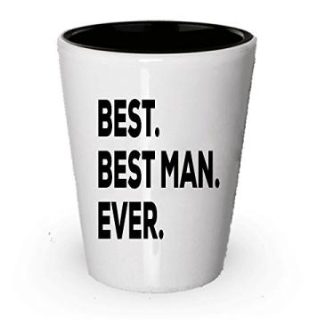 Imagem de Copo de shot Bestman – Best Man Ever – Presentes de Bestman – Presentes de casamento divertidos do noivo (1)