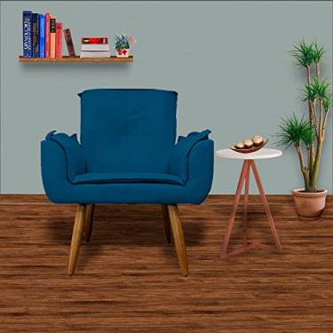 Imagem de Jogo 2 Poltronas Decorativas Para Sala Comercial Emília Plus Suede Azul Royal - LM DECOR