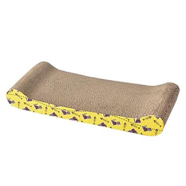 Imagem de WeiLaiKeQi Arranhadores para gatos Almofada para arranhar de papelão Espreguiçadeira Tapete para arranhar Lounge Cama Placa para arranhar para brincar, Osso 44,5x21x5,5cm